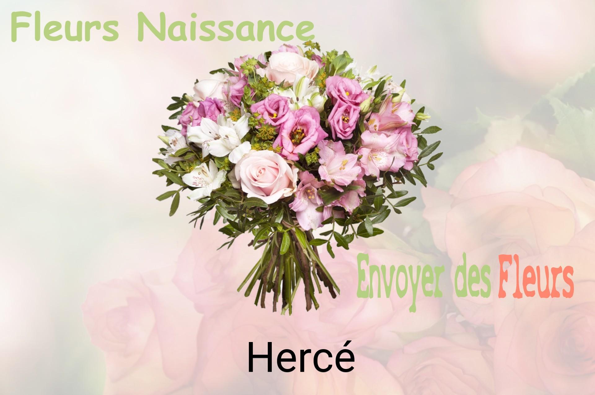 Bouquet de fleurs de naissance livré à Hercé